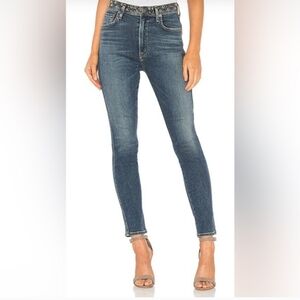 AGOLDE studded waist High Rise Jeans